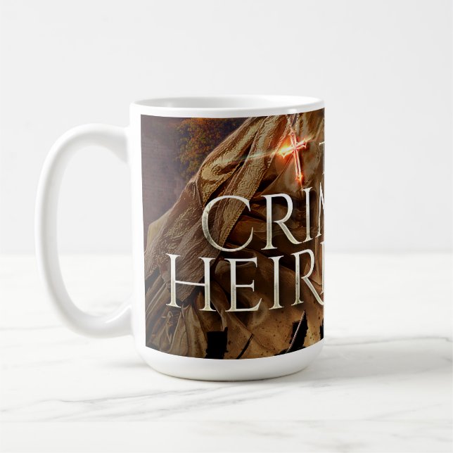 Mug Le détail cramoisi de couverture d'héritages (Gauche)