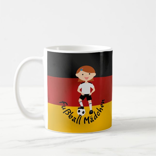 Mug Le Deutschland Allemagne Fußball Mädchen 3 v2 (Gauche)