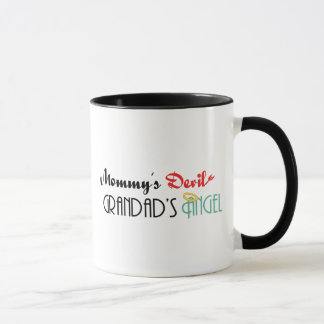 Mug Le diable de la maman, l'ange du papy