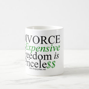 Mug Le "divorce est… "tasse en céramique blanche ch