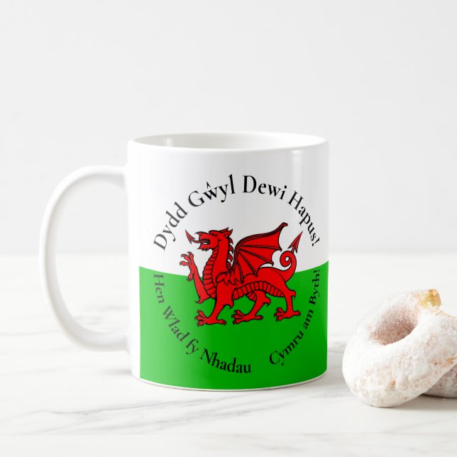 Mug Le dragon gallois de la Saint-David (Avec donut)