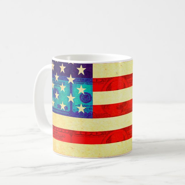Mug Le drapeau américain de l'argent (Devant gauche)