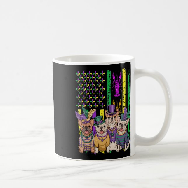 Mug Le drapeau américain Mardi Gras French Bulldog Chi (Droite)