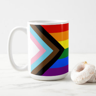 Mug Le drapeau de fierté Progress de SlipperyJoe six h