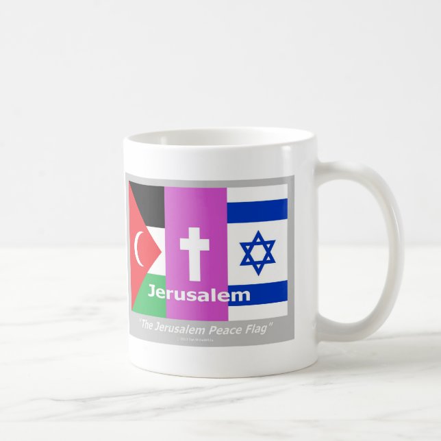 Mug Le drapeau de la paix de Jérusalem (Droite)