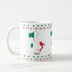 Mug Le Drapeau de l'Italie dans sa carte - Collection 