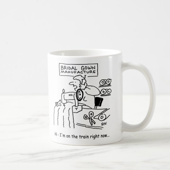 Mug Le fabricant de vêtements mariages est "Sur le tra (Droite)