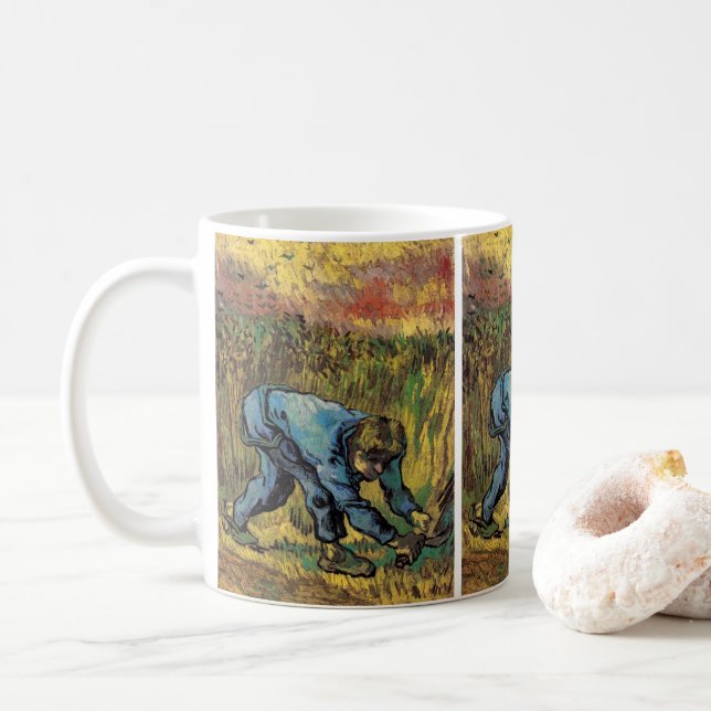 Mug Le Faucheur à la faucille par Vincent van Gogh (Avec donut)