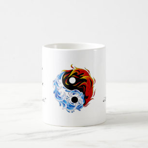 Mug Le feu frais Yin Yang de l'eau de symbole de