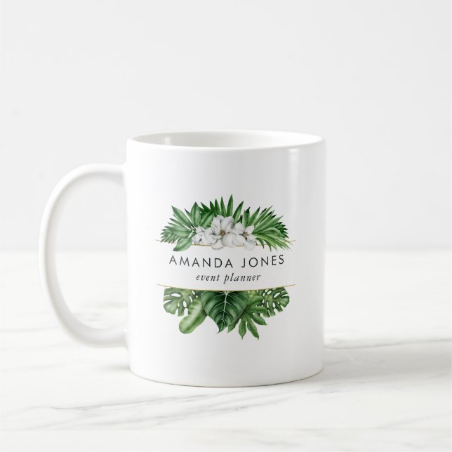Mug Le feuillage vert tropical (Gauche)