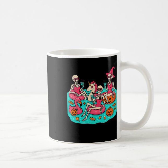Mug Le Flamant rose Skeleton De Summerween Attend Just (Droite)