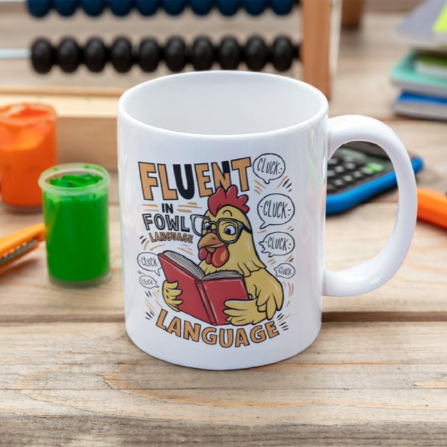 Mug Le flûte des poulets en langue faible (Créateur téléchargé)
