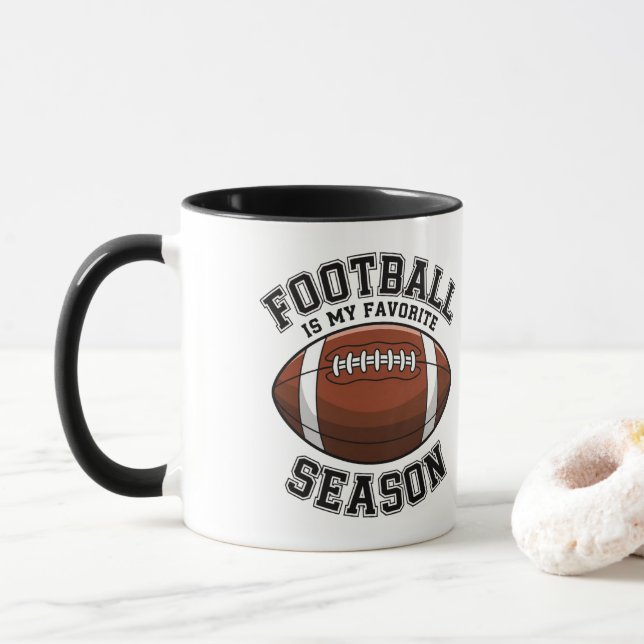 Mug Le football est ma saison préférée (Avec donut)