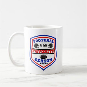Mug Le Football Est Ma Saison Préférée Logo Bleu Rouge