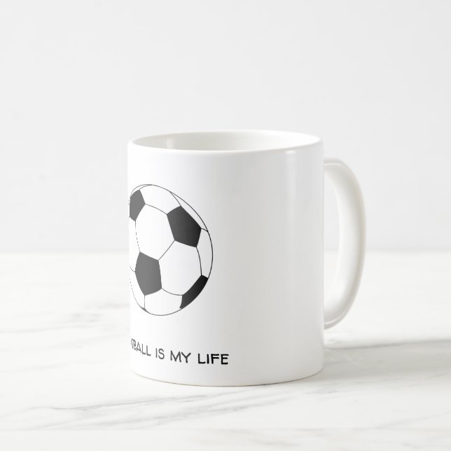 Mug Le football est ma vie (Devant droit)