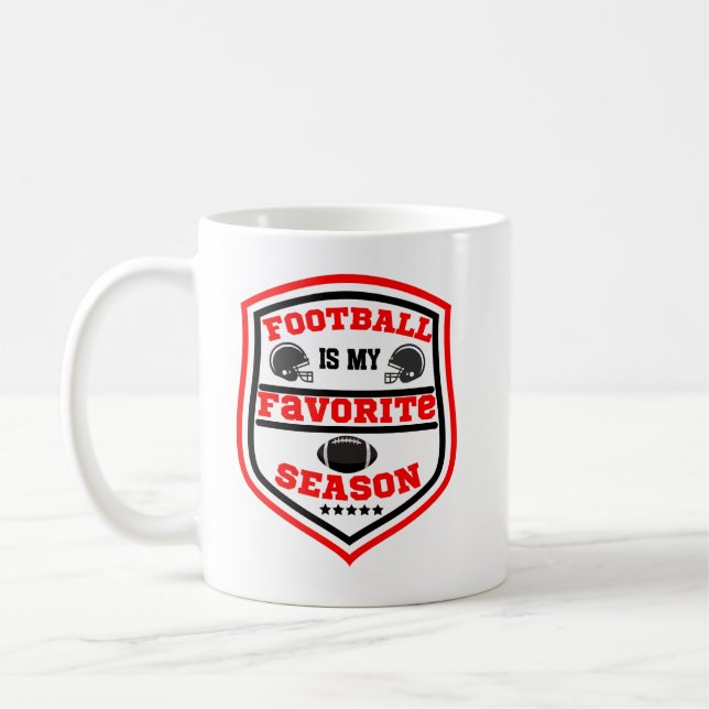 Mug Le Football Est Mon Logo De Saison Préférée Rouge  (Gauche)