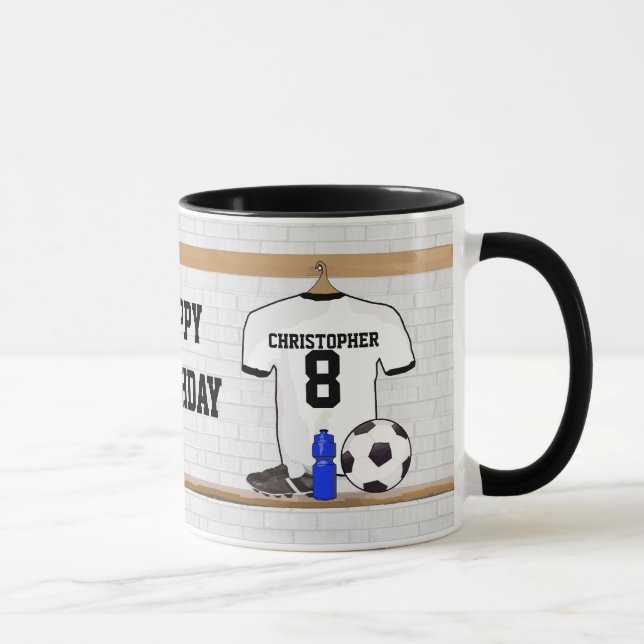 Mug Le football Jersey noir blanc personnalisé du (Droite)