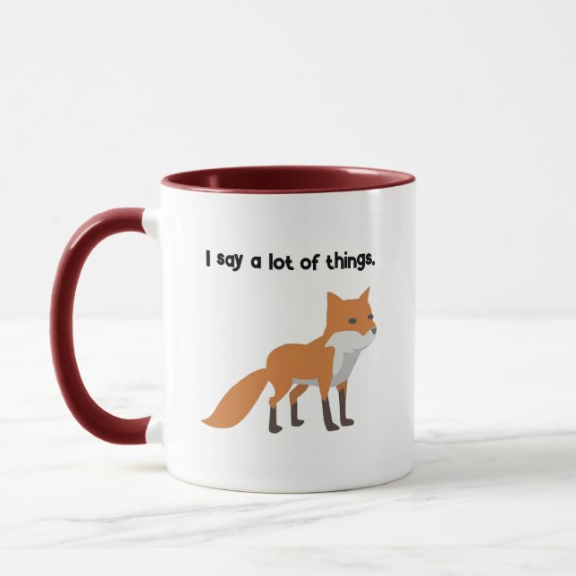 Mug Le Fox Dit... Drôle Conception Cartoon Mème Intern (Gauche)