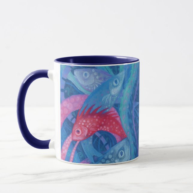 Mug Le frai, Poisson, Rose & Bleu, Sous-marin (Gauche)