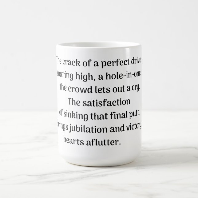 Mug Le frisson du golfeur (Centre)