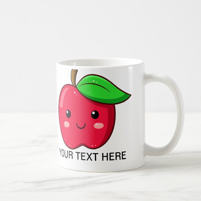 Mug Le fruit Apple rouge de Kawaii attaquent (Droite)