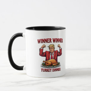 Mug Le gagnant du dîner turc Trump Thanksgiving