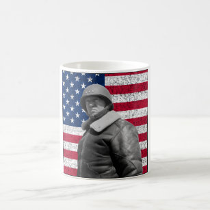 Mug Le Général Patton et le drapeau américain