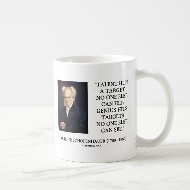 Mug Le génie de talent de Schopenhauer frappe des (Droite)