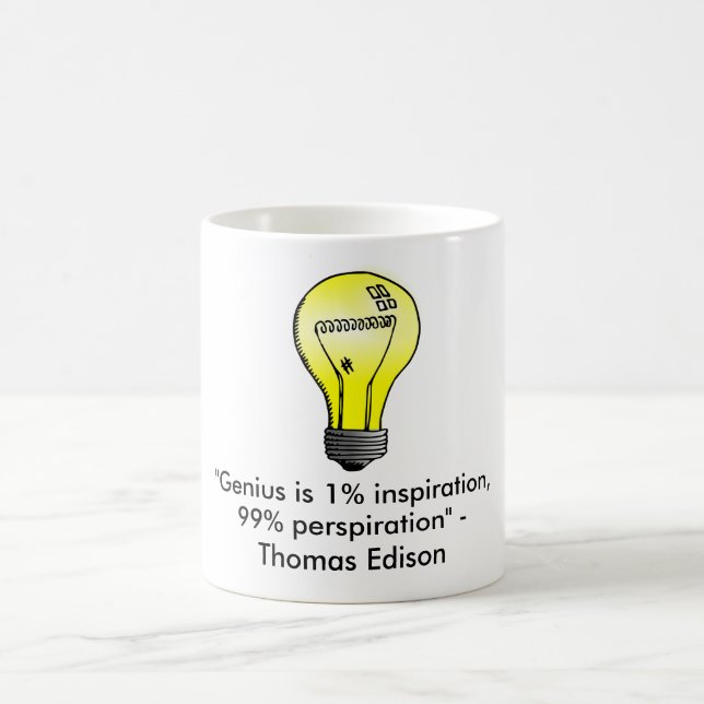 Mug Le "génie est inspiration de 1%, citation de (Centre)