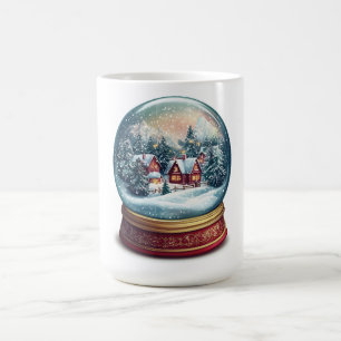 Mug Le globe de neige de Noël avec un design de villag