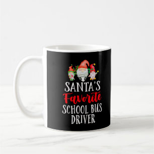 Mug Le gnome de Noël du conducteur de bus scolaire pré