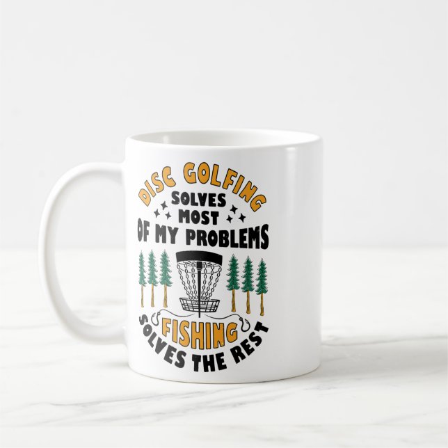 Mug Le golf sur disque résout la plupart de mes problè (Gauche)