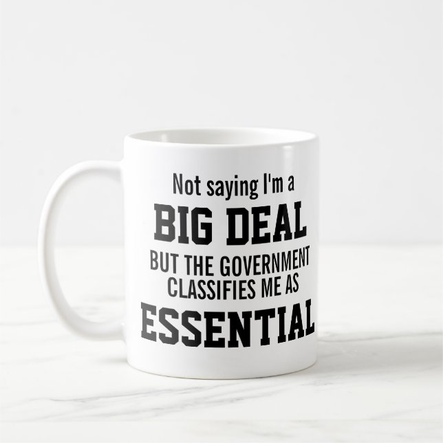 Mug Le gouvernement pas grand-chose me classifie essen (Gauche)