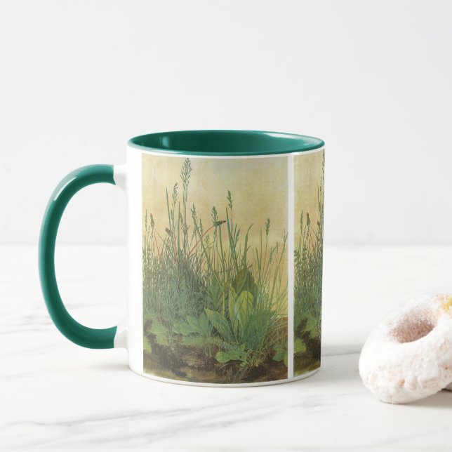 Mug Le Grand Morceau de Gazon par Albrecht Durer (Avec donut)