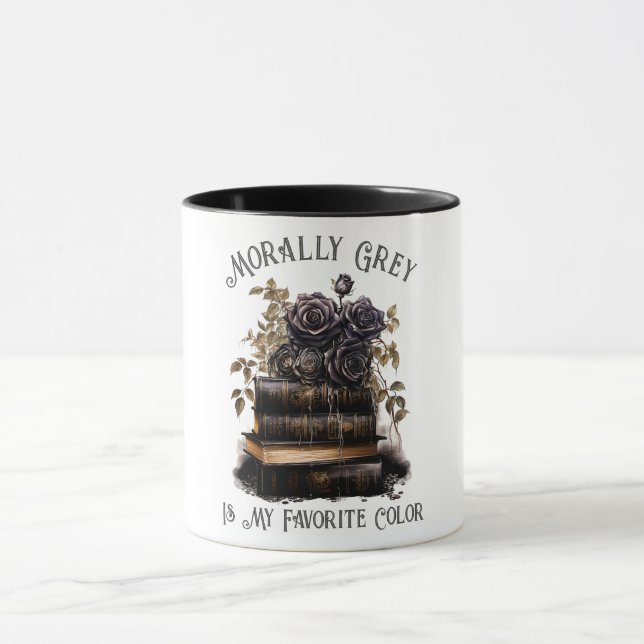Mug Le gris moral est ma couleur préférée, amoureux de (Centre)