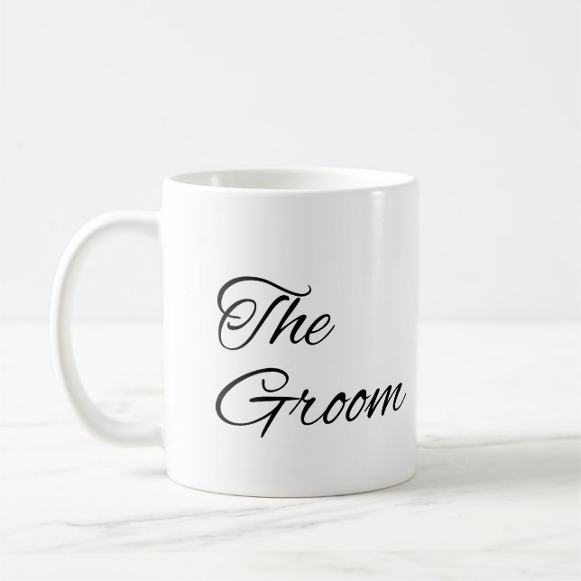 Mug Le Groom Elegant Noir Script Ecriture Mariage Cof (Gauche)
