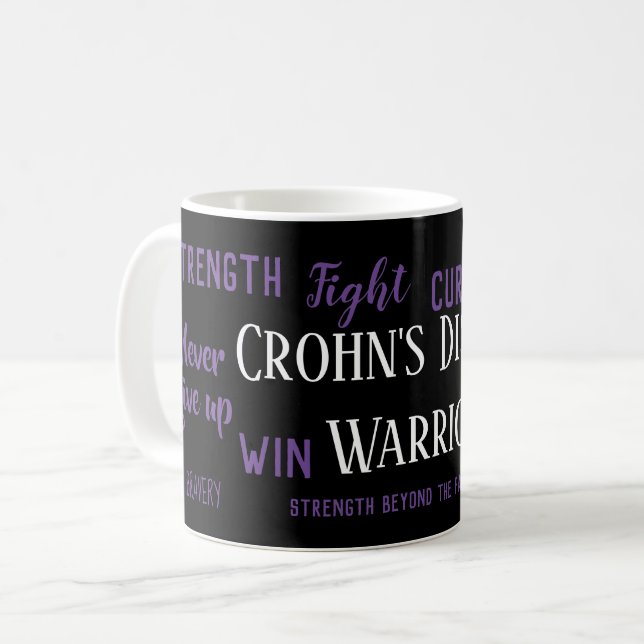 Mug Le guerrier de la maladie de Crohn (Devant gauche)