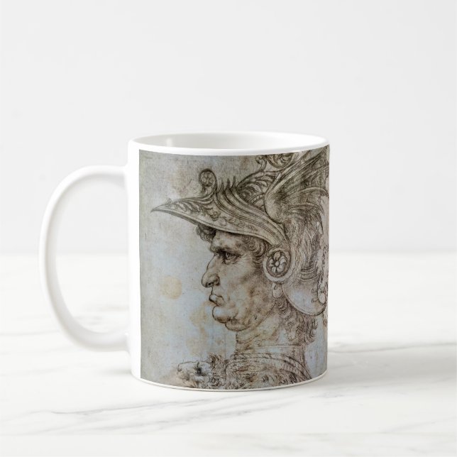 Mug Le guerrier Helmetted de Leonardo (Gauche)