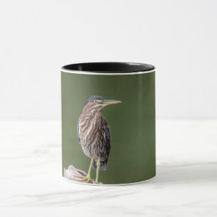 Mug Le Héron vert sur un log