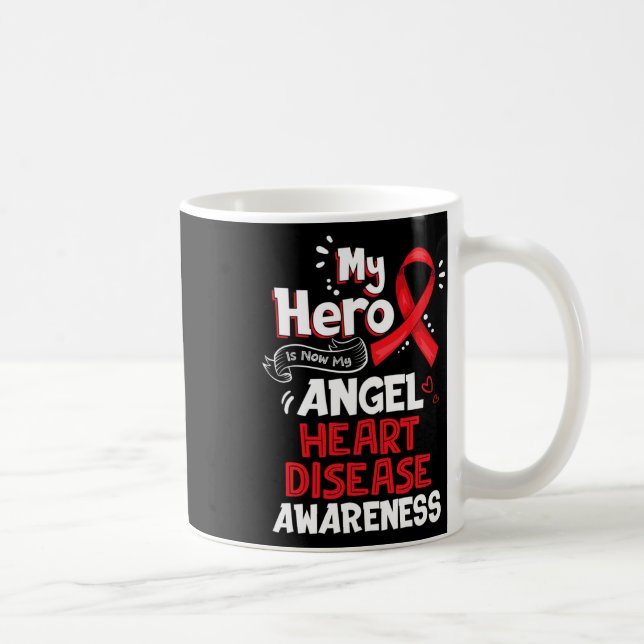 Mug Le héros est maintenant mon ange cardiopathie cade (Droite)