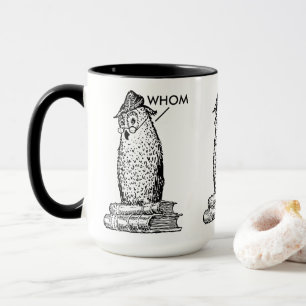 Mug Le hibou de grammaire indique qui