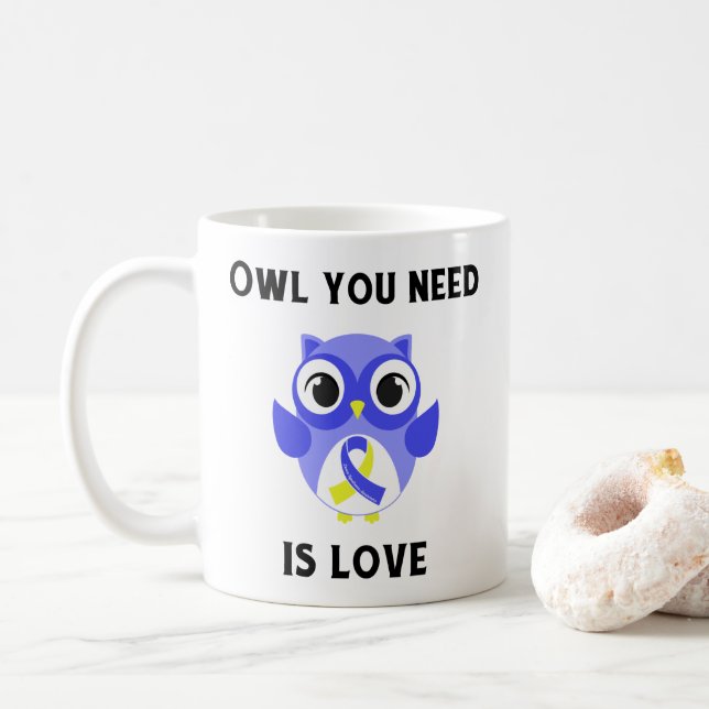Mug Le hibou que vous avez besoin est amour, (Avec donut)