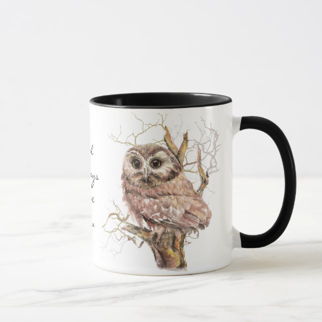 Mug Le hibou vous aime toujours, chouette chouette, oi (Droite)