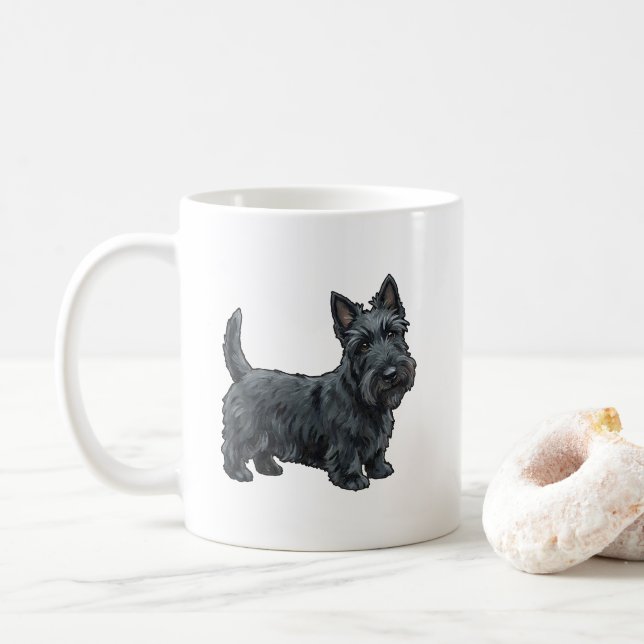 Mug Le Highland Diehard – Esprit de Terrier Écossais A (Avec donut)