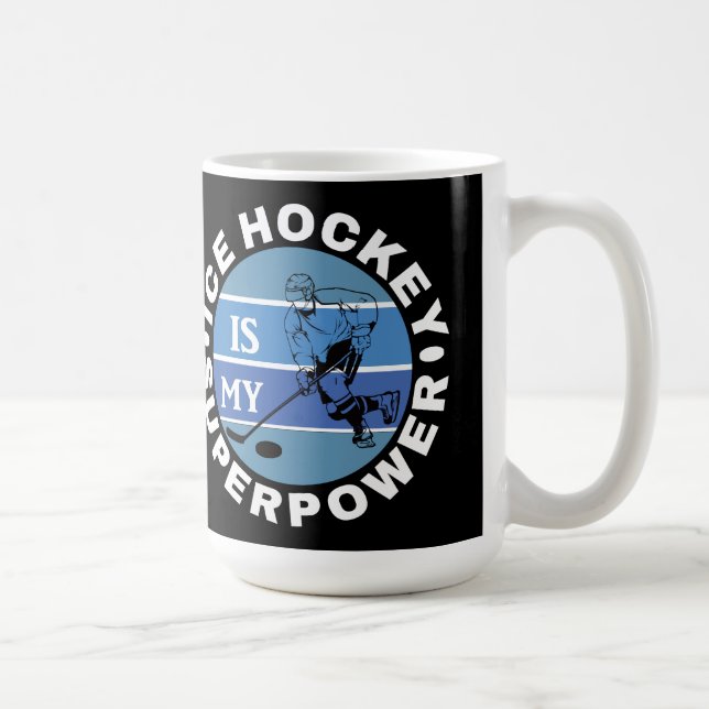 Mug Le hockey sur glace est ma superpuissance (Droite)