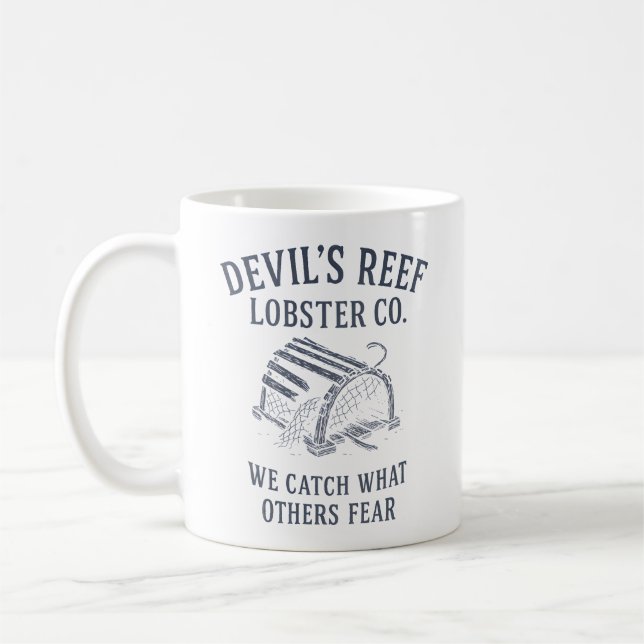 Mug Le homard de récif du diable - Nous attrapons ce q (Gauche)