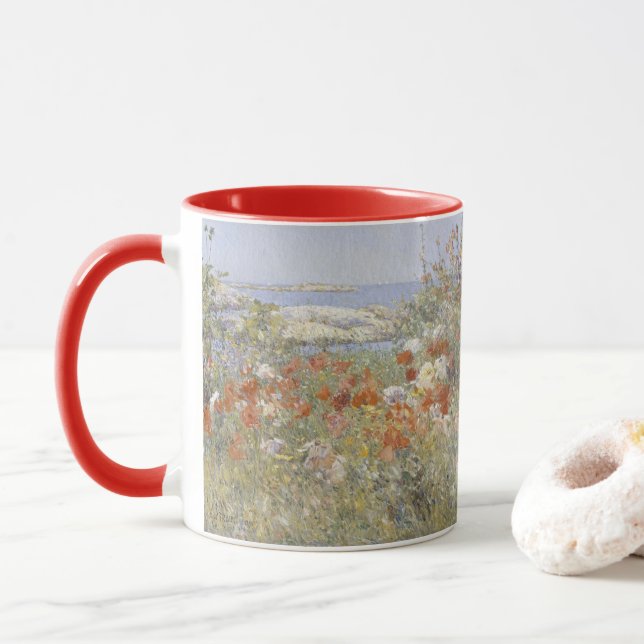 Mug Le jardin de Celia Thaxter par Frederick Childe Ha (Avec donut)