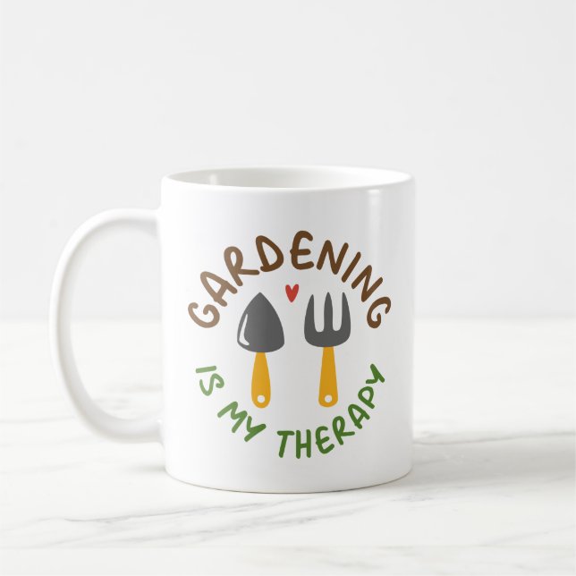 Mug Le jardinage est ma thérapie (Gauche)