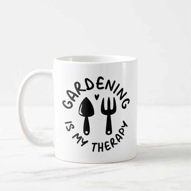 Mug Le jardinage est ma thérapie (Gauche)