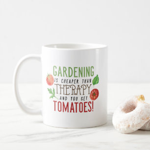 Mug Le jardinage vaut mieux que la typographie thérape